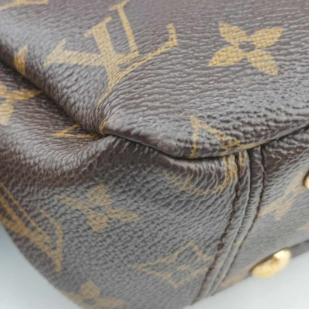 Pre-owned Louis Vuitton Pallas BB brown×CERISE Monogram Canvas×calf leather M41241 shoulderbag | stylenewstar