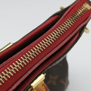Pre-owned Louis Vuitton Pallas BB brown×CERISE Monogram Canvas×calf leather M41241 shoulderbag | stylenewstar