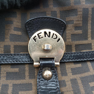 Vintage Fendi Zucca Brown canvas 8BT142 shoulderbag | stylenewstar
