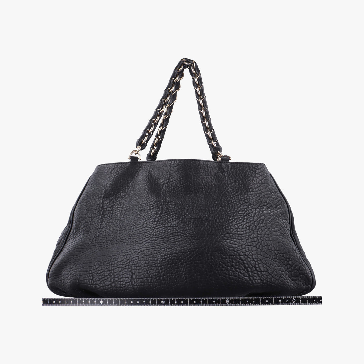 Pre-owned Fendi Mia Black Leather 8BR616 shoulderbag | stylenewstar