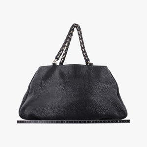 Pre-owned Fendi Mia Black Leather 8BR616 shoulderbag | stylenewstar