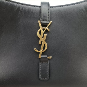 Pre-owned Yves Saint Laurent LE 5 a 7 Hobo Black Leather 657228 carrybag | stylenewstar