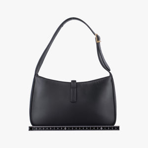Pre-owned Yves Saint Laurent LE 5 a 7 Hobo Black Leather 657228 carrybag | stylenewstar