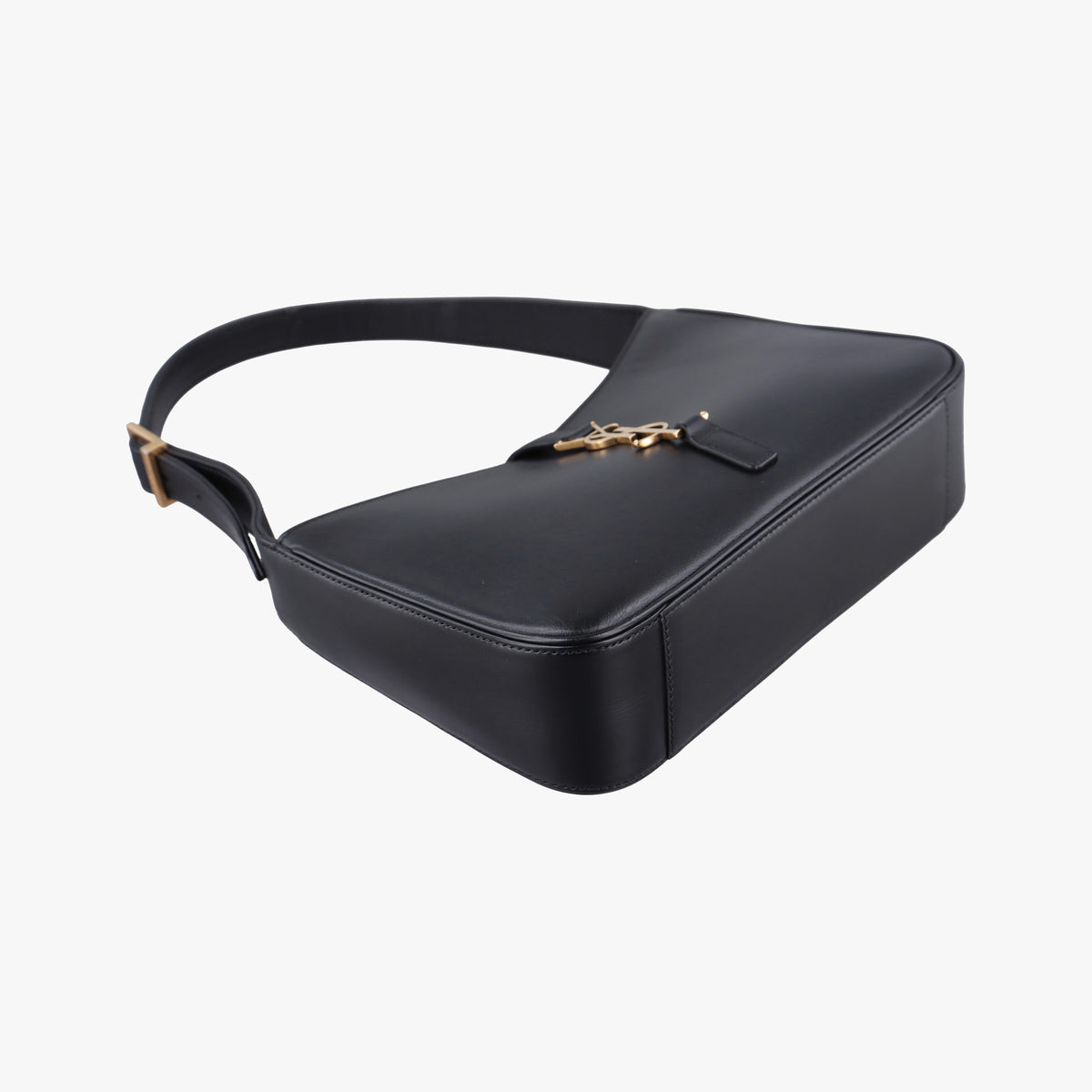 Pre-owned Yves Saint Laurent LE 5 a 7 Hobo Black Leather 657228 carrybag | stylenewstar