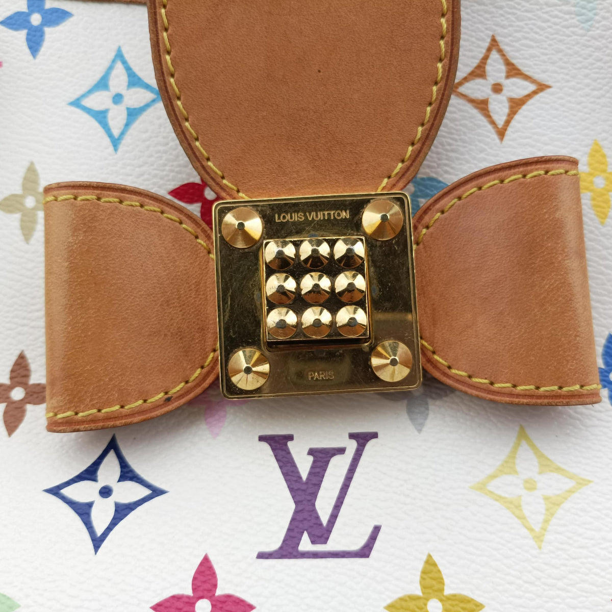 Secondhand Louis Vuitton ANNIE MM white Monogram Multicolor M40307 shoulderbag | stylenewstar