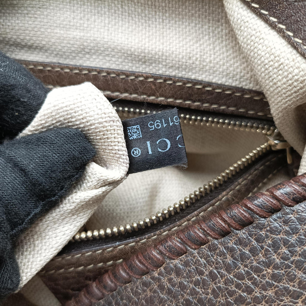 Pre-owned Gucci New Jackie Brown × Beige canvas×leather 246907 shoulderbag | stylenewstar