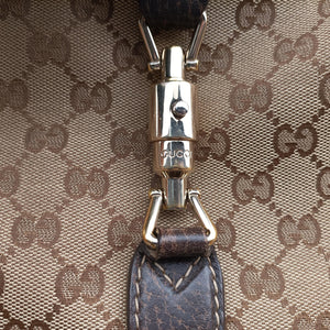 Pre-owned Gucci New Jackie Brown × Beige canvas×leather 246907 shoulderbag | stylenewstar