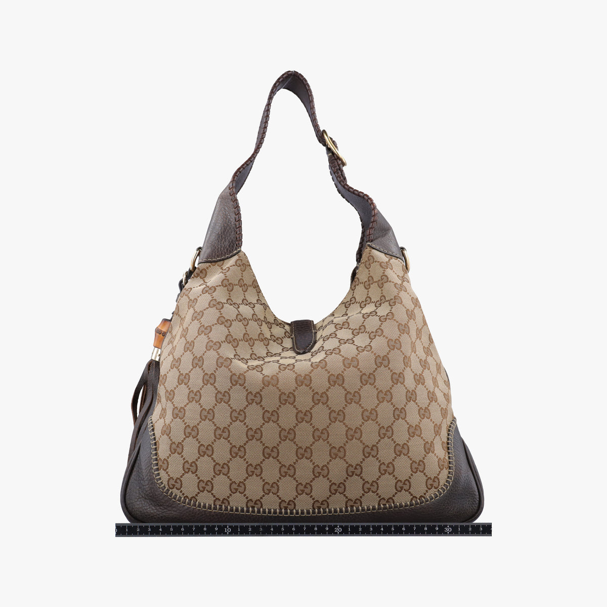 Pre-owned Gucci New Jackie Brown × Beige canvas×leather 246907 shoulderbag | stylenewstar