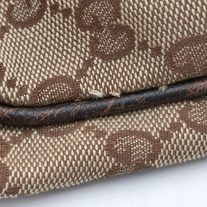 Pre-owned Gucci New Jackie Brown × Beige canvas×leather 246907 shoulderbag | stylenewstar