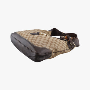 Pre-owned Gucci New Jackie Brown × Beige canvas×leather 246907 shoulderbag | stylenewstar