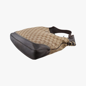 Pre-owned Gucci New Jackie Brown × Beige canvas×leather 246907 shoulderbag | stylenewstar