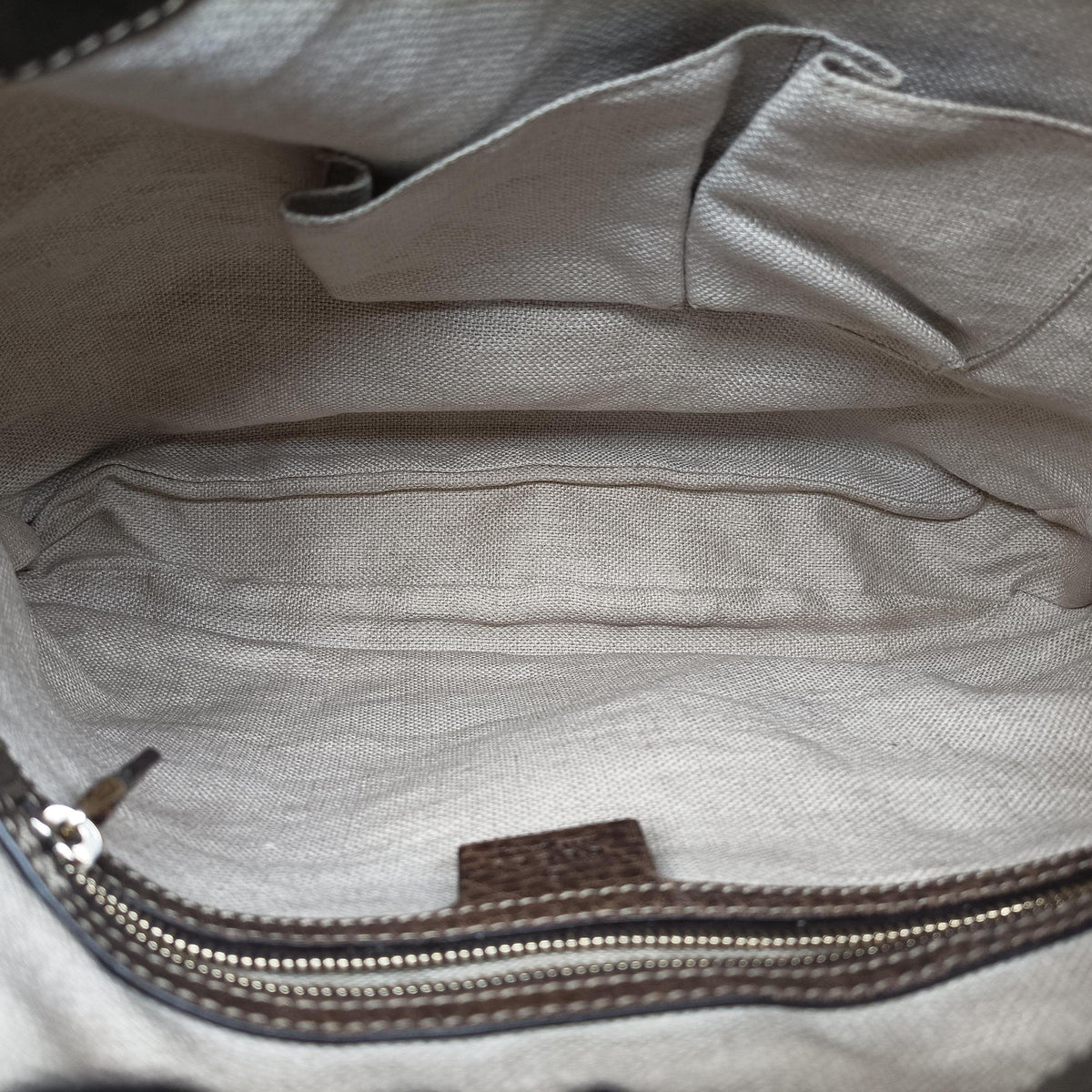 Pre-owned Gucci New Jackie Brown × Beige canvas×leather 246907 shoulderbag | stylenewstar
