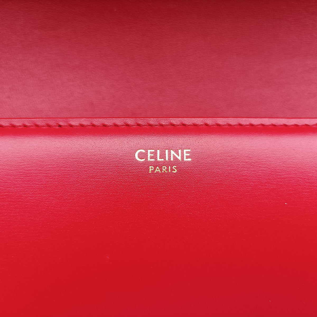 Pre-owned Celine Teen Triomphe Red Leather  shoulderbag | stylenewstar