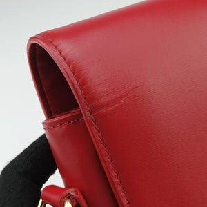 Pre-owned Celine Teen Triomphe Red Leather  shoulderbag | stylenewstar