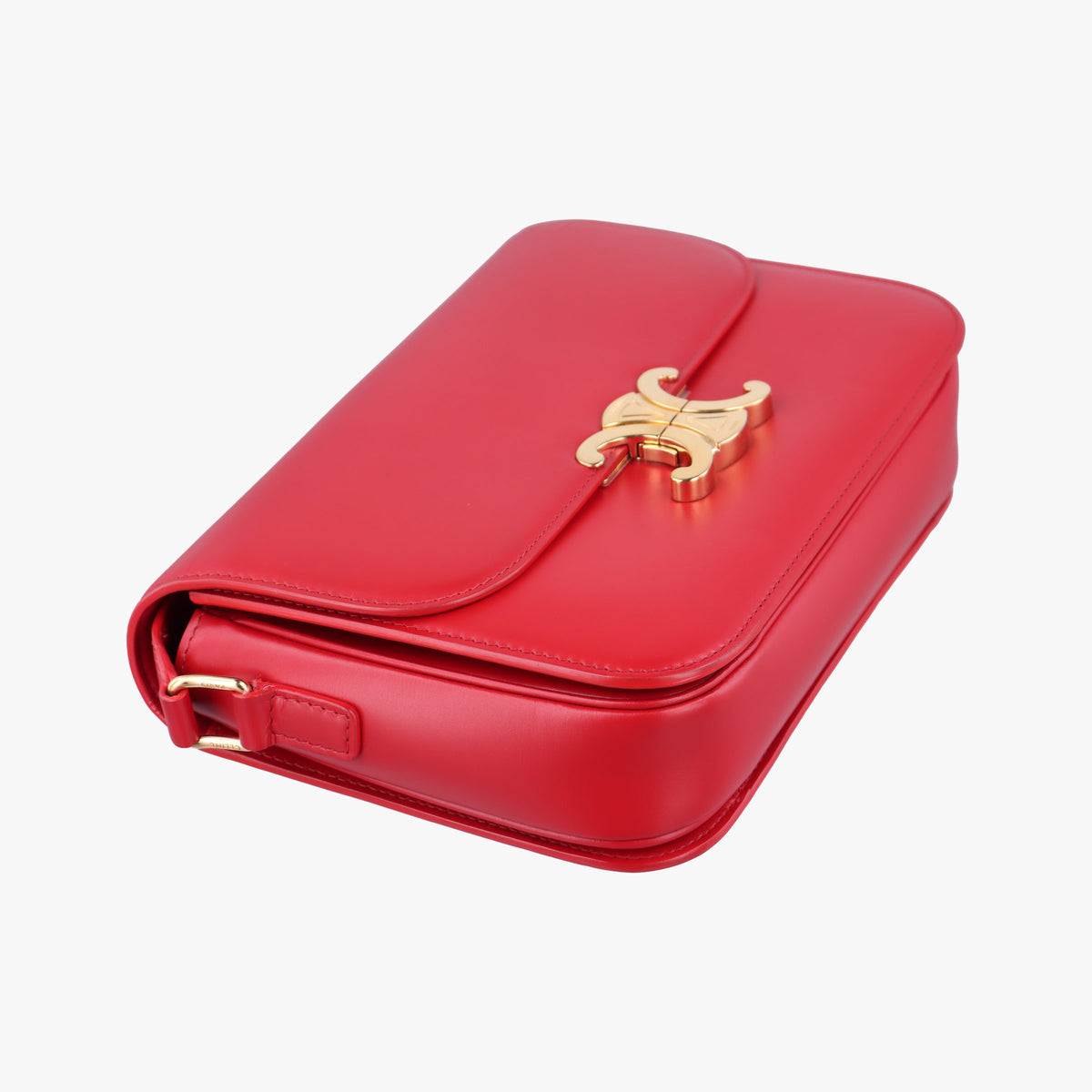 Pre-owned Celine Teen Triomphe Red Leather  shoulderbag | stylenewstar