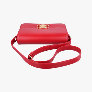 Pre-owned Celine Teen Triomphe Red Leather  shoulderbag | stylenewstar