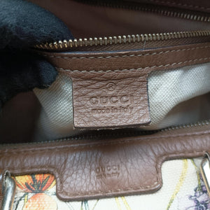 Pre-owned Gucci flora print Multicolour canvas×leather 247205 handbag | stylenewstar
