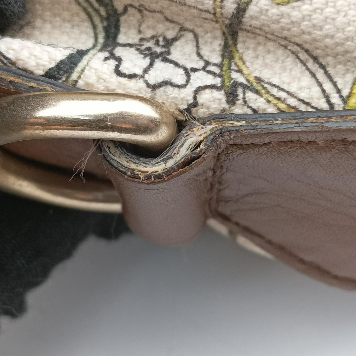 Pre-owned Gucci flora print Multicolour canvas×leather 247205 handbag | stylenewstar