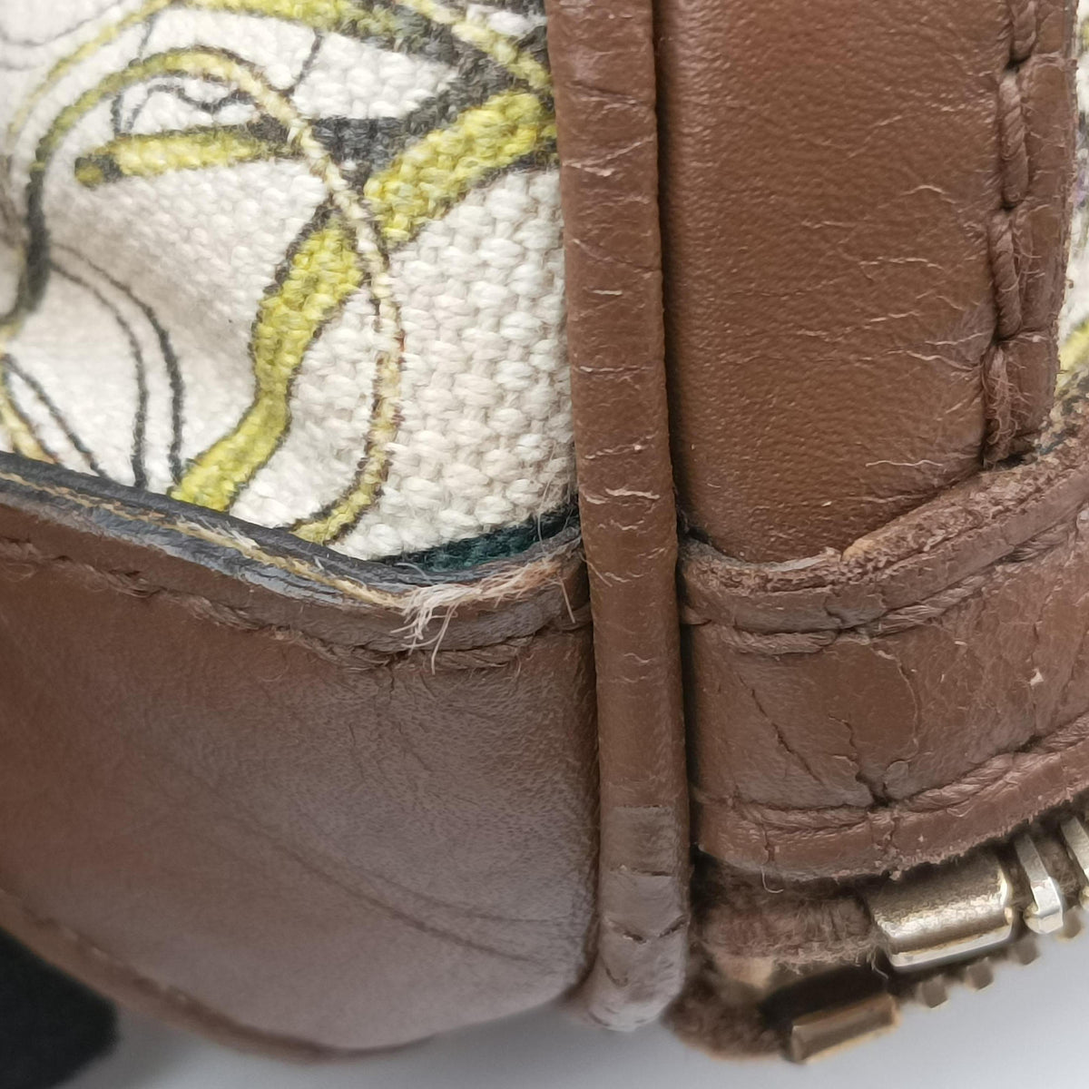 Pre-owned Gucci flora print Multicolour canvas×leather 247205 handbag | stylenewstar