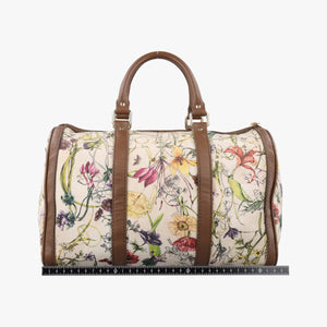 Pre-owned Gucci flora print Multicolour canvas×leather 247205 handbag | stylenewstar