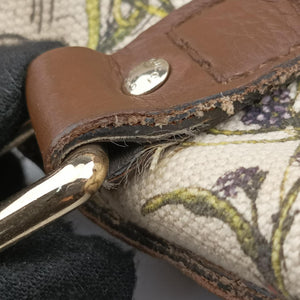 Pre-owned Gucci flora print Multicolour canvas×leather 247205 handbag | stylenewstar