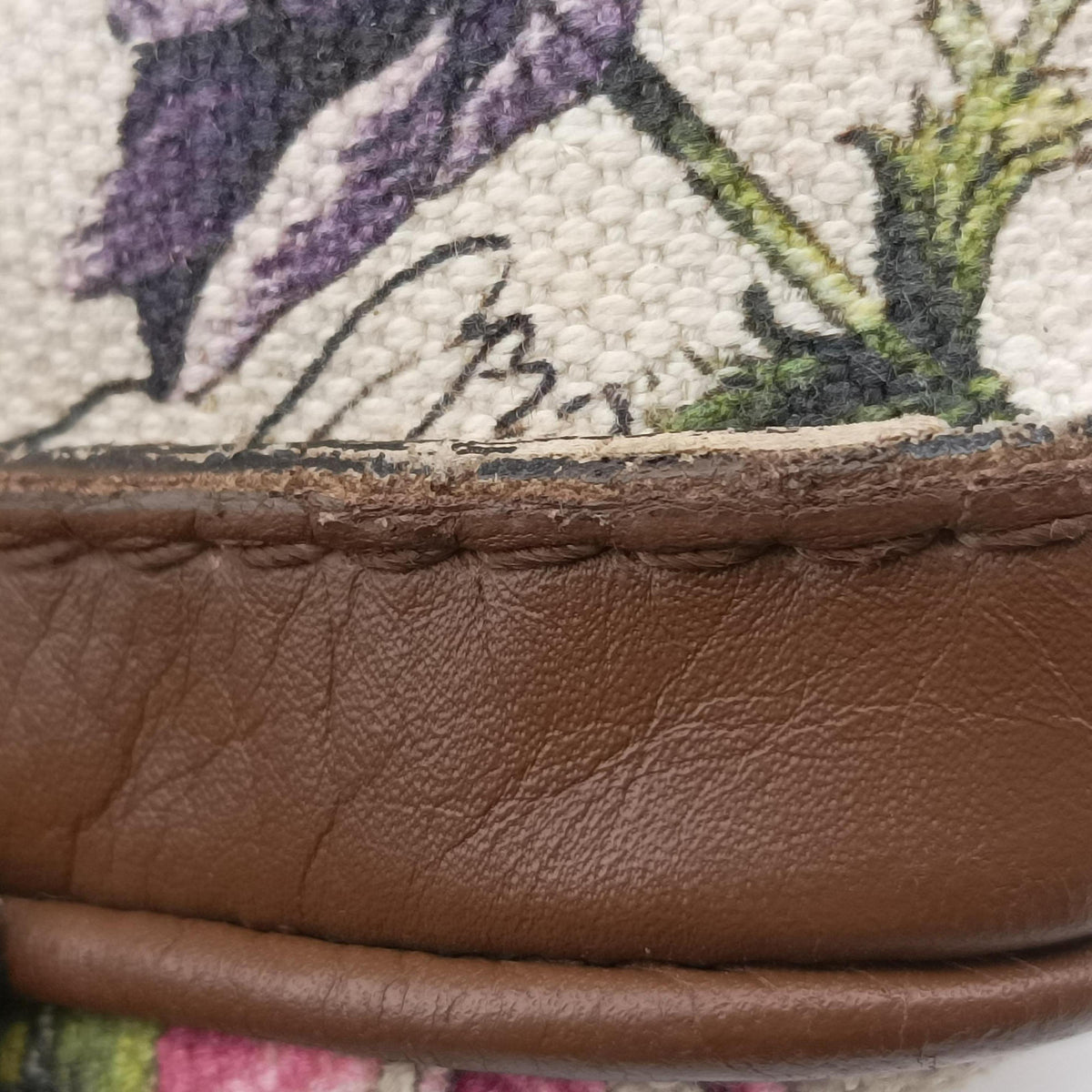 Pre-owned Gucci flora print Multicolour canvas×leather 247205 handbag | stylenewstar
