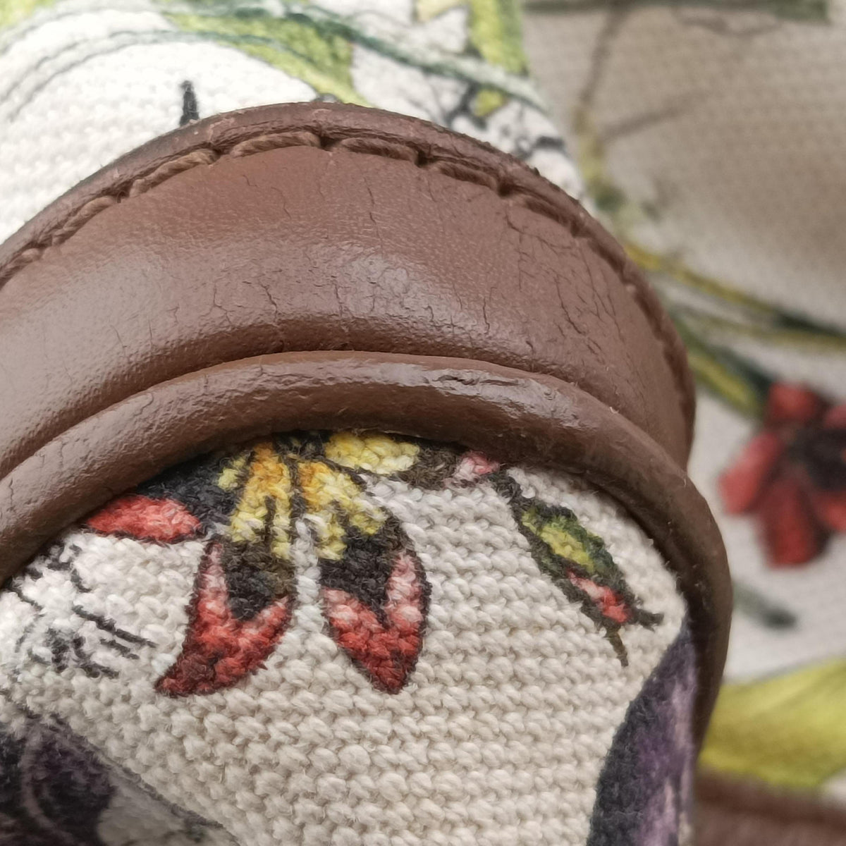 Pre-owned Gucci flora print Multicolour canvas×leather 247205 handbag | stylenewstar
