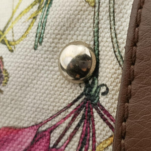 Pre-owned Gucci flora print Multicolour canvas×leather 247205 handbag | stylenewstar