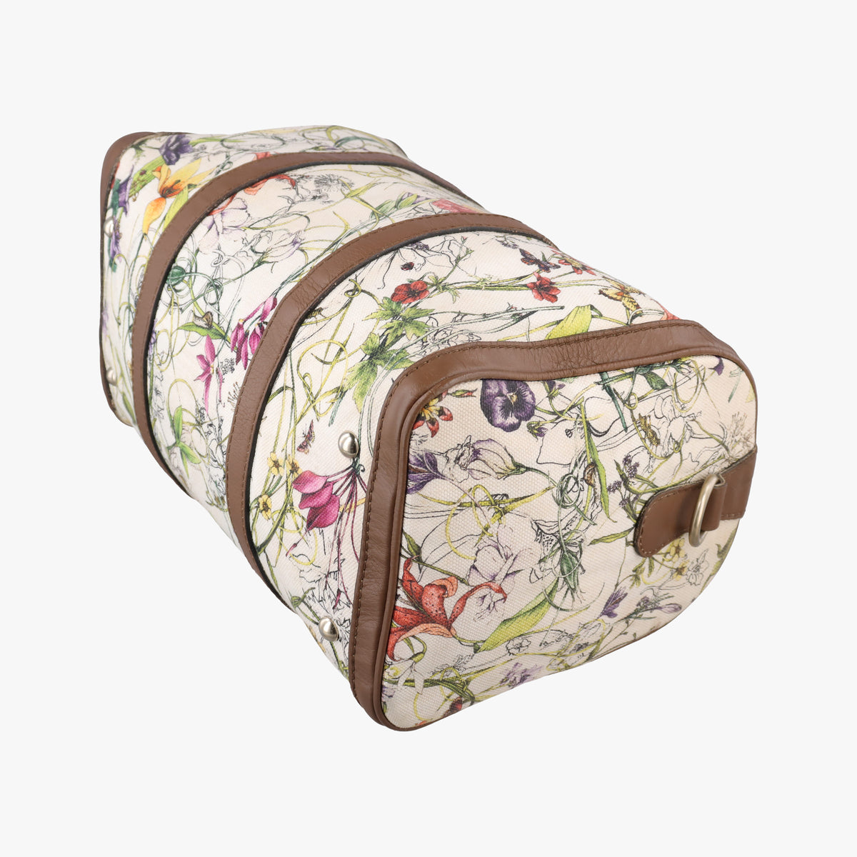 Pre-owned Gucci flora print Multicolour canvas×leather 247205 handbag | stylenewstar