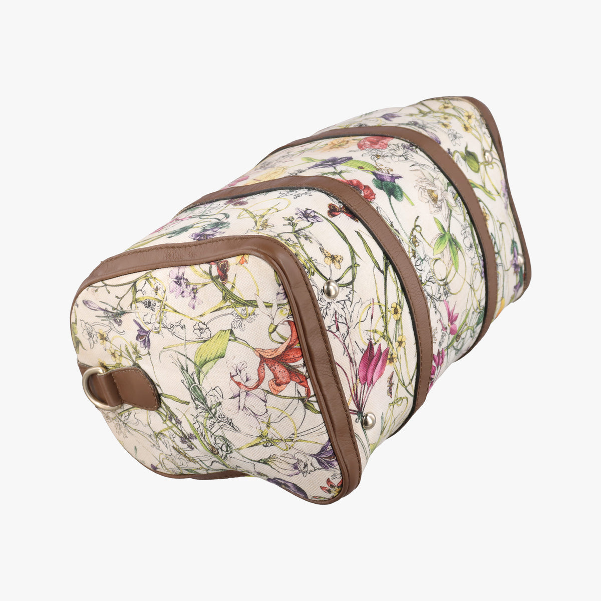 Pre-owned Gucci flora print Multicolour canvas×leather 247205 handbag | stylenewstar