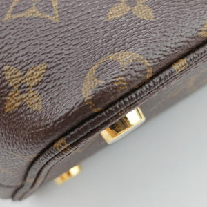 Pre-owned Louis Vuitton Lockit PM Brown Monogram Canvas M40613 handbag | stylenewstar