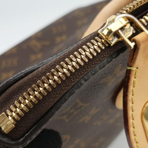 Pre-owned Louis Vuitton Lockit PM Brown Monogram Canvas M40613 handbag | stylenewstar