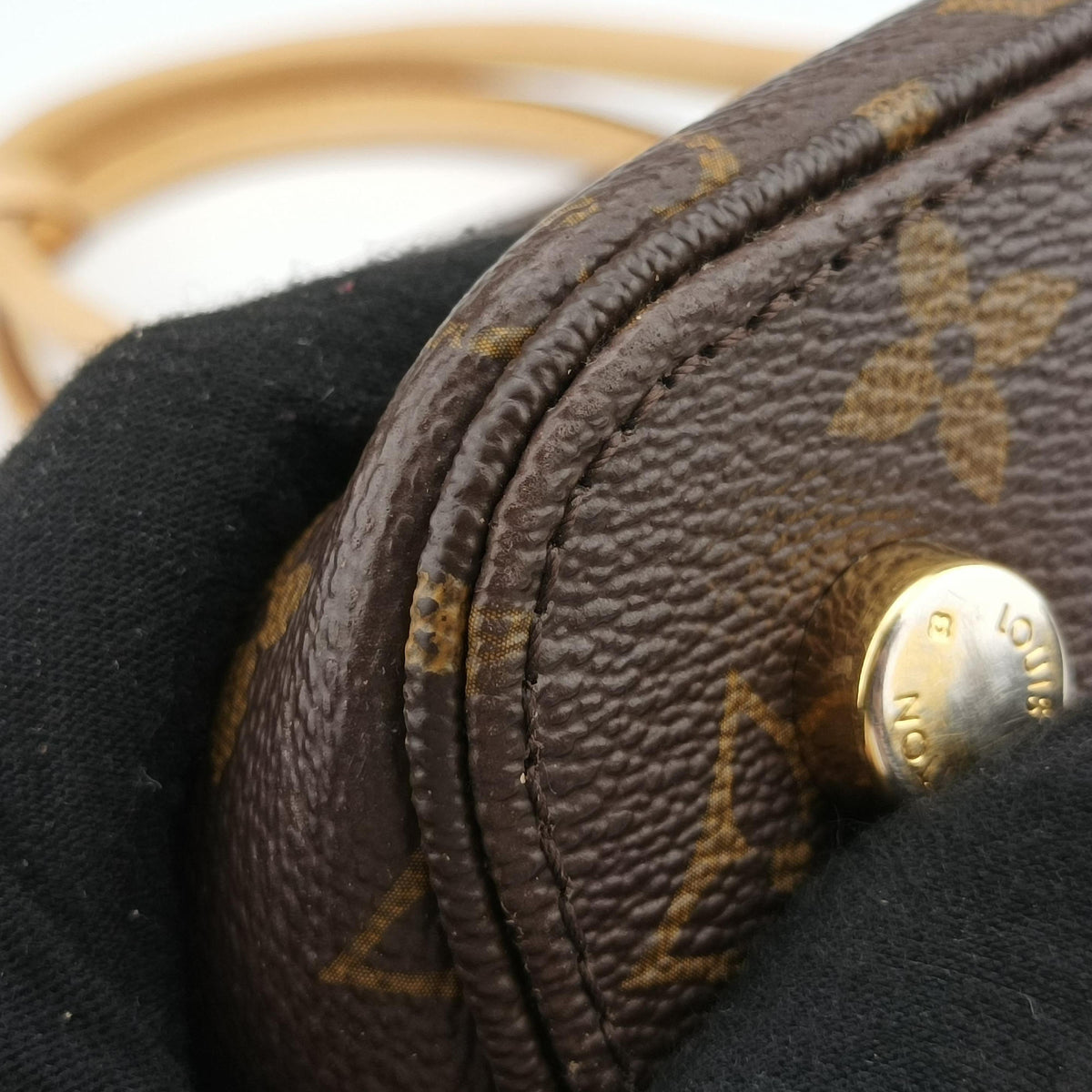 Pre-owned Louis Vuitton Lockit PM Brown Monogram Canvas M40613 handbag | stylenewstar