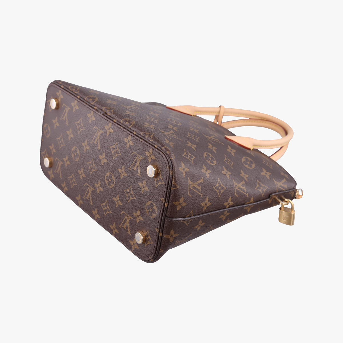 Pre-owned Louis Vuitton Lockit PM Brown Monogram Canvas M40613 handbag | stylenewstar