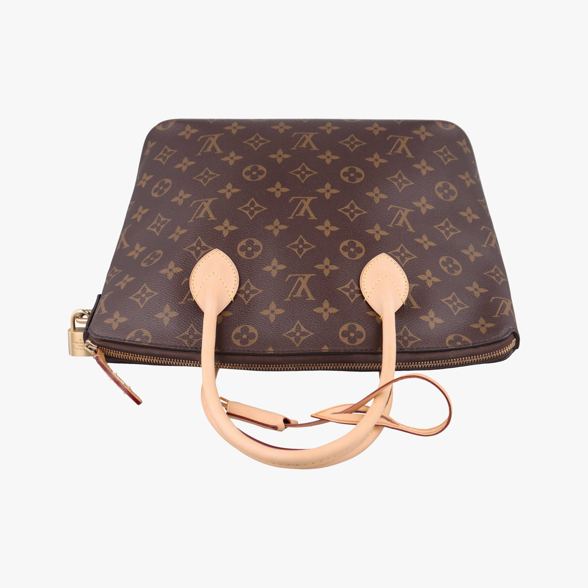 Pre-owned Louis Vuitton Lockit PM Brown Monogram Canvas M40613 handbag | stylenewstar