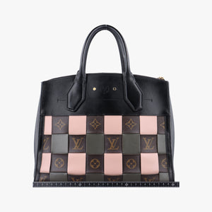 Secondhand Louis Vuitton City Steamer Pink x Black Leather M57222 handbag | stylenewstar