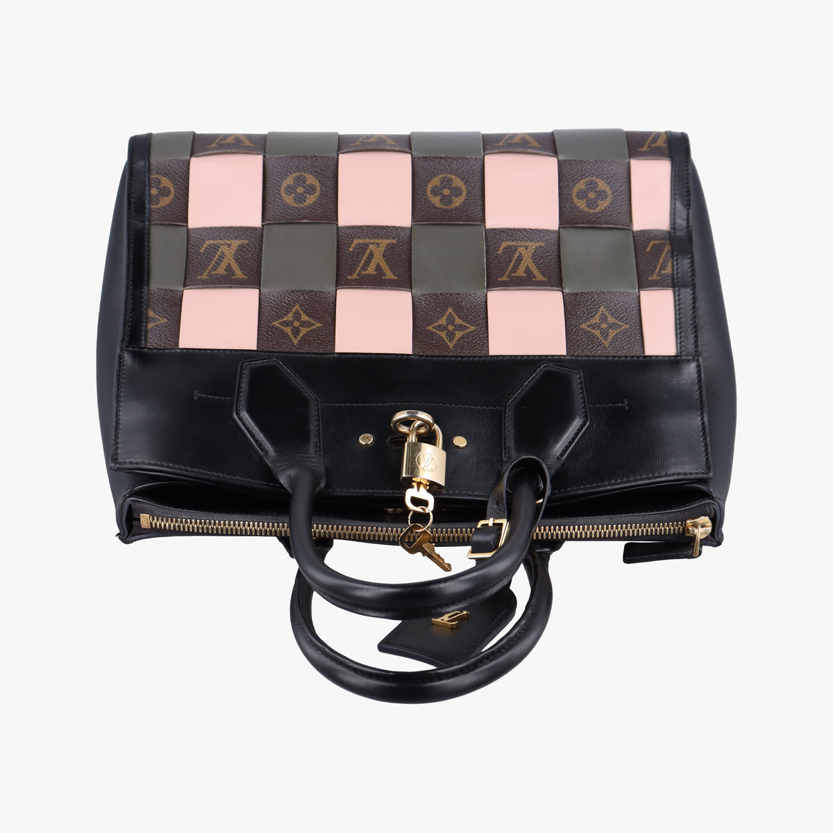 Secondhand Louis Vuitton City Steamer Pink x Black Leather M57222 handbag | stylenewstar