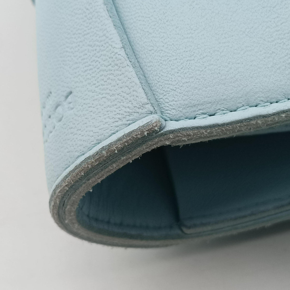 Pre-owned Bottega Veneta THE ARCO Tote Blue lambskin  shoulderbag | stylenewstar