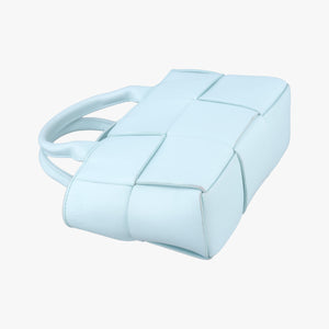 Pre-owned Bottega Veneta THE ARCO Tote Blue lambskin  shoulderbag | stylenewstar