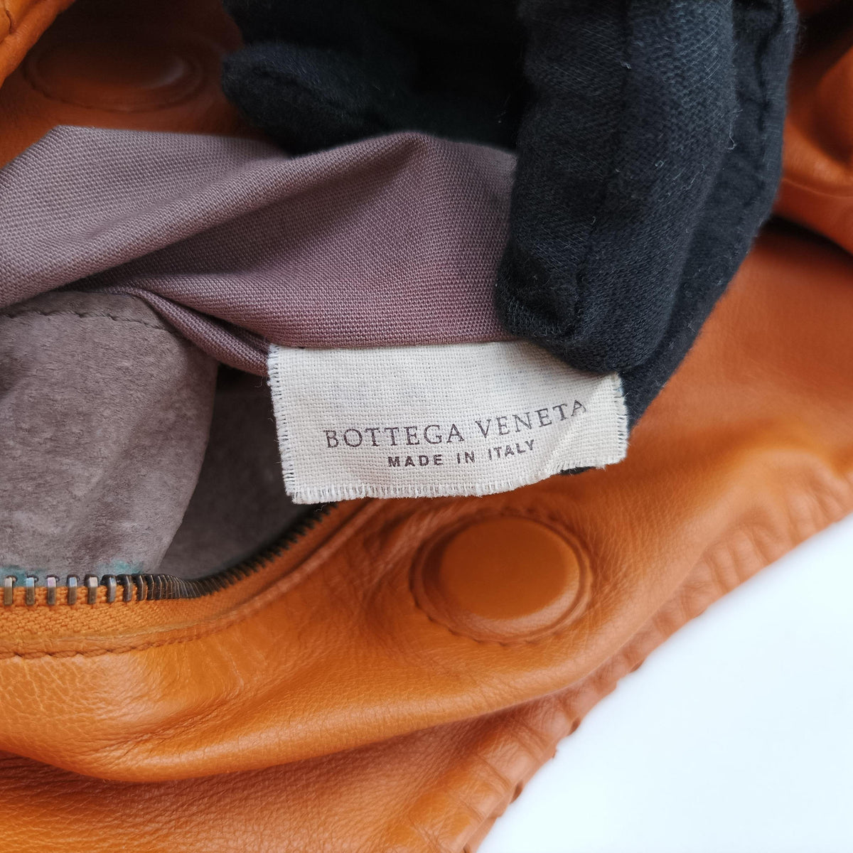 Pre-owned Bottega Veneta CAMPANA Intrecciato Orange lambskin  handbag | stylenewstar