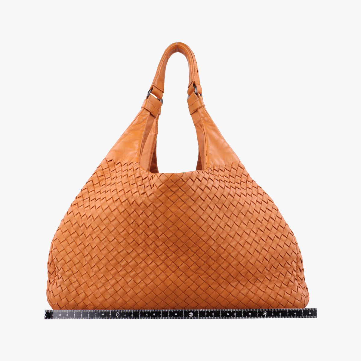 Pre-owned Bottega Veneta CAMPANA Intrecciato Orange lambskin  handbag | stylenewstar