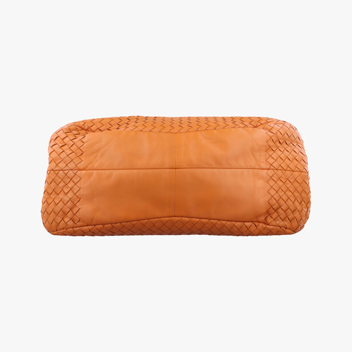 Pre-owned Bottega Veneta CAMPANA Intrecciato Orange lambskin  handbag | stylenewstar
