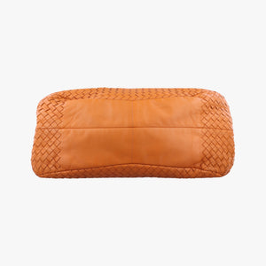 Pre-owned Bottega Veneta CAMPANA Intrecciato Orange lambskin  handbag | stylenewstar