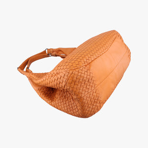 Pre-owned Bottega Veneta CAMPANA Intrecciato Orange lambskin  handbag | stylenewstar
