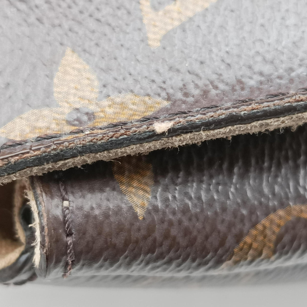 Pre-owned Louis Vuitton MARIGNAN brown×Rose Poodle Monogram Canvas×calf leather M43960 shoulderbag | stylenewstar