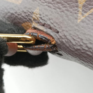 Pre-owned Louis Vuitton MARIGNAN brown×Rose Poodle Monogram Canvas×calf leather M43960 shoulderbag | stylenewstar