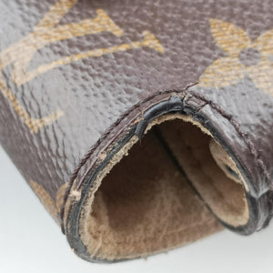 Pre-owned Louis Vuitton MARIGNAN brown×Rose Poodle Monogram Canvas×calf leather M43960 shoulderbag | stylenewstar
