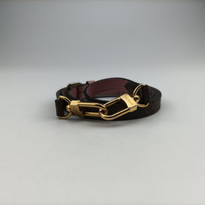 Pre-owned Louis Vuitton MARIGNAN brown×Rose Poodle Monogram Canvas×calf leather M43960 shoulderbag | stylenewstar