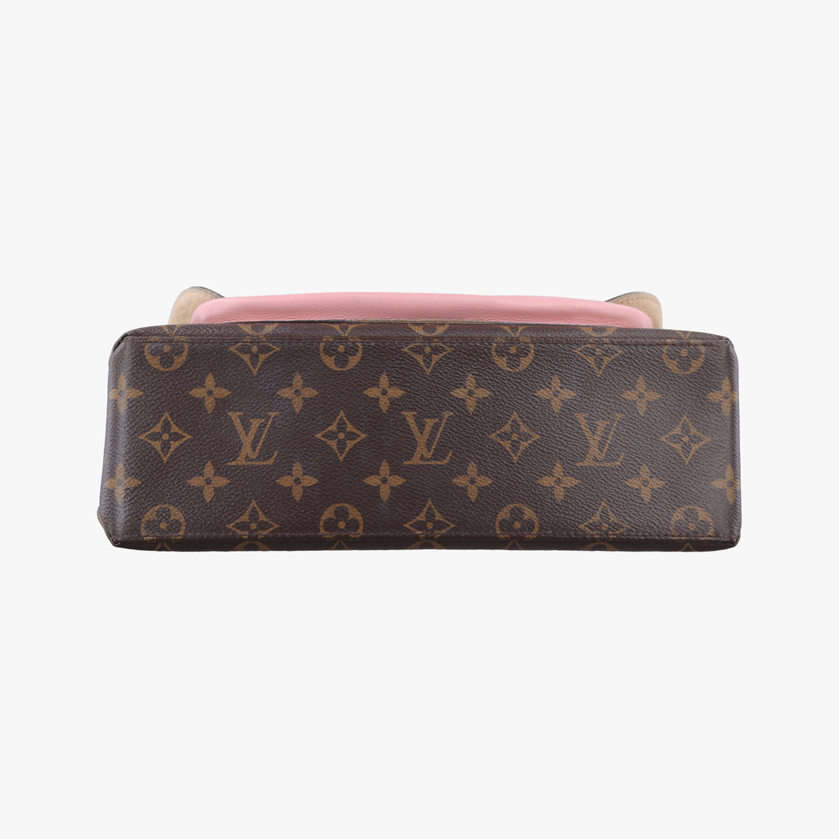 Pre-owned Louis Vuitton MARIGNAN brown×Rose Poodle Monogram Canvas×calf leather M43960 shoulderbag | stylenewstar