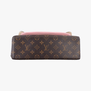 Pre-owned Louis Vuitton MARIGNAN brown×Rose Poodle Monogram Canvas×calf leather M43960 shoulderbag | stylenewstar